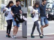 Fabregas dạo phố cùng bồ già và con gái yêu