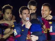 Thiago Messi là tâm điểm ở Camp Nou