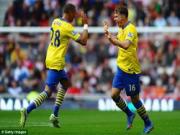 Ozil ra mắt ấn tượng, Arsenal đả bại Sunderland nhờ cú đúp của Ramsey