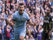 Aguero đi vào lịch sử Man City với cú poker vào lưới Tottenham