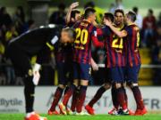 Barca "tri ân" Tito Vilanova bằng chiến thắng đầy may mắn