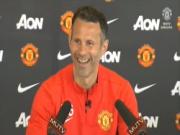 Giggs cảm ơn David Moyes trong buổi họp báo ra mắt chính thức