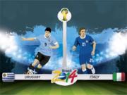 Italia 0-1 Uruguay: Tấm thẻ đỏ, màn cắn người và bàn thắng bằng vàng