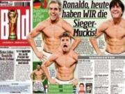 Báo chí Đức dùng ảnh khoe cơ bắp chế giễu Ronaldo
