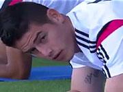 “Bom tấn” James Rodriguez hào hứng trong buổi tập đầu tiên ở Real