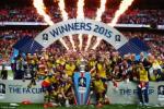Arsenal nhận danh hiệu vô địch FA Cup 2014-2015 tưng bừng ra sao