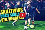 VIDEO: Herrera và Ozil đại chiến freestyle với nhóm SkillTwins