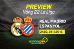 Real Madrid vs Espanyol (2h30 ngày 1/2): Chết đuối vớ được cọc