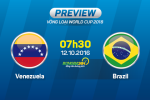 Venezuela vs Brazil (7h30 12/10): Đánh chiếm ngôi đầu