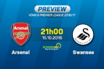 Giải mã trận đấu Arsenal vs Swansea 21h00 ngày 15/10 (NHA 2016/17)