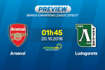 Giải mã trận đấu Arsenal vs Ludogorets 01h45 ngày 20/10 (Champions League 2016/17)