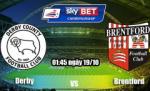 Nhận định Derby County vs Brentford 01h45 ngày 19/10 (Hạng Nhất Anh 2016/17)