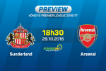 Giải mã trận đấu Sunderland vs Arsenal 18h30 ngày 29/10 (NHA 2016/17)