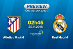 Atletico vs Real Madrid (2h45 ngày 20/11): Khi Zidane hóa thành Simeone