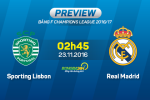 Sporting Lisbon vs Real Madrid (2h45 ngày 23/11): Mọi con mắt đều hướng về Ronaldo
