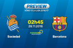 Real Sociedad vs Barcelona (2h45 ngày 28/11): Giải mã "tử địa Anoeta"