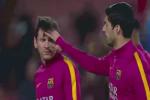 CLIP NÓNG: Suarez vuốt yêu mái tóc của Messi trước trận gặp Celta Vigo
