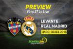 Levante vs Real Madrid (3h 3/3): Kền kền trút giận