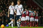 West Ham 1-0 Tottenham: Lỡ cơ hội vàng lên ngôi đầu Premier League