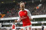 Siêu phẩm đánh gót của Ramsey vào lưới Tottenham