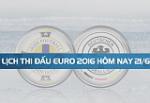Lịch thi đấu EURO 2016 ngày hôm nay (21/6)