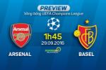 Giải mã trận đấu Arsenal vs Basel 01h45 ngày 29/9 (Champions League 2016/17)
