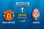 Giải mã trận đấu MU vs Zorya 02h05 ngày 30/9 (Europa League 2016/17)