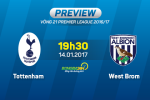 Tottenham vs West Brom (19h30 ngày 14/1): Khó chặn “Gà trống”