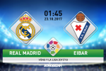 Giải mã trận đấu Real Madrid vs Eibar 01h45 ngày 23/10 (La Liga 2017/18)