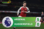 Tổng hợp: Arsenal 5-0 Huddersfield (Vòng 14 Premier League 2017/18)