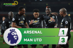 Tổng hợp: Arsenal 1-3 MU (Vòng 15 Premier League 2017/18)