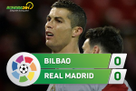 Tổng hợp: Bilbao 0-0 Real Madrid (Vòng 14 La Liga 2017/18)