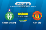 Giải mã trận đấu St.Etienne vs MU 0h00 ngày 23/2 (Europa League 2016/17)