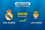 Giải mã trận đấu Real Madrid vs Las Palmas 03h30 ngày 2/3 (La Liga 2016/17)