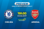 Giải mã trận đấu Chelsea vs Arsenal 19h30 ngày 4/2 (Vòng 24 NHA 2016/17)