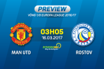 Giải mã trận đấu MU vs Rostov 03h05 ngày 17/3 (Europa League 2016/17)