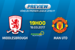 Giải mã trận đấu Middlesbrough vs MU 19h00 ngày 19/3 (NHA 2016/17)