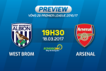 Giải mã trận đấu West Brom vs Arsenal 19h30 ngày 18/3 (NHA 2016/17)