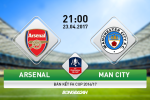 Giải mã trận đấu Arsenal vs Man City 21h00 ngày 23/4 (FA Cup 2016/17)