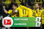Tổng hợp: Dortmund 3-0 Hamburg (Vòng 27 Bundesliga 2016/17)