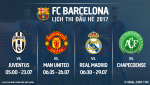 Lịch thi đấu giao hữu hè 2017 của Barcelona