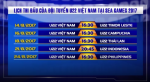 Lịch thi đấu U22 Việt Nam tại Sea Games 29