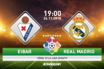 Nhận định Eibar vs Real Madrid (19h ngày 24/11): Kền kền đắc lợi