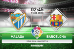 Malaga vs Barcelona (2h45 ngày 11/3): Khởi động nhẹ trước đại chiến