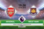 Kết quả Arsenal vs West Ham trận đấu vòng 35 Premier League 2017/18