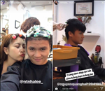 Tiền vệ Quang Hải cùng bạn gái đi làm tóc đón Tết