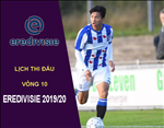 Lịch thi đấu bóng đá Hà Lan-Eredivisie 2019-20 đêm nay 19/10