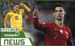 TIN NÓNG bongda24h.vn sáng nay 17/11/2019: Bỉ hạ Nga trong ngày anh em Hazard tỏa sáng, Ronaldo chơi bài ngửa với Juve