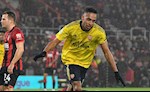 Thống kê Bournemouth 1-1 Arsenal: Aubameyang lại lên tiếng