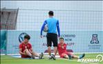 VIDEO: Hot boy U22 Việt Nam Trần Danh Trung chấn thương trong buổi tập 20/2